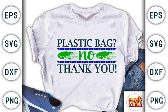 Earth Day SVG Design: Plastic Bag No Graphics