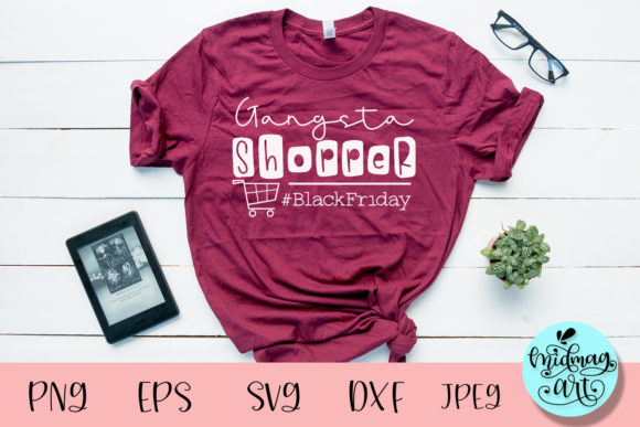 Gangsta Shopper SVG: Black Friday Graphics for T-Shirt Designs