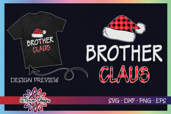 Red Plaid Brother Claus Matching Family Graphics & T-Shirt Designs